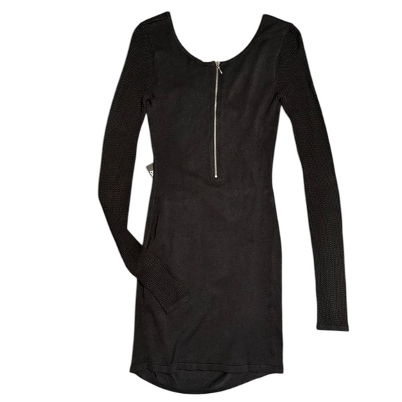 NWT Express Black Mesh Long Sleeve Whimsigoth Bodycon Dress - Size XS - Picture 2 of 9